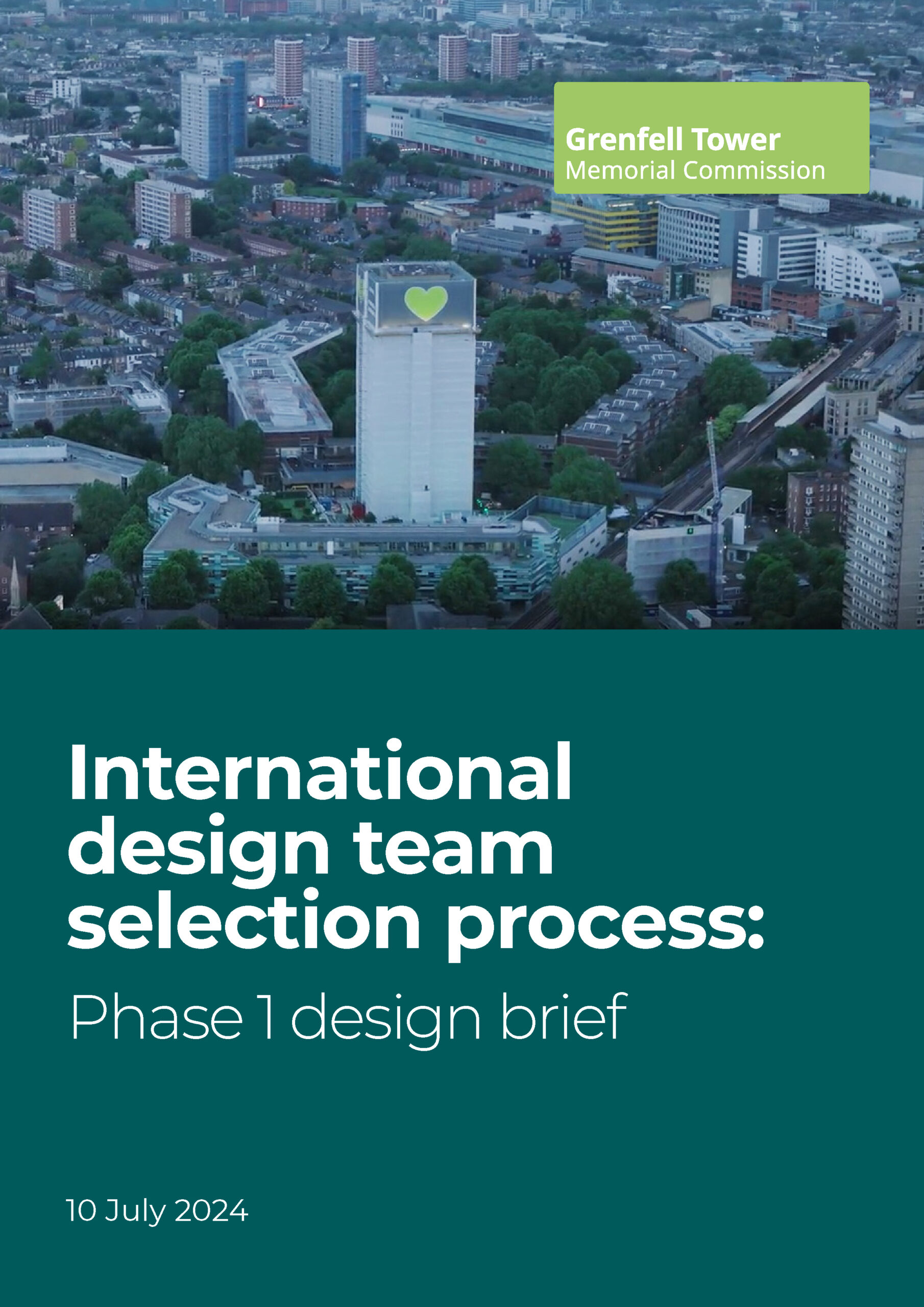 The cover of the international design team selection prcess