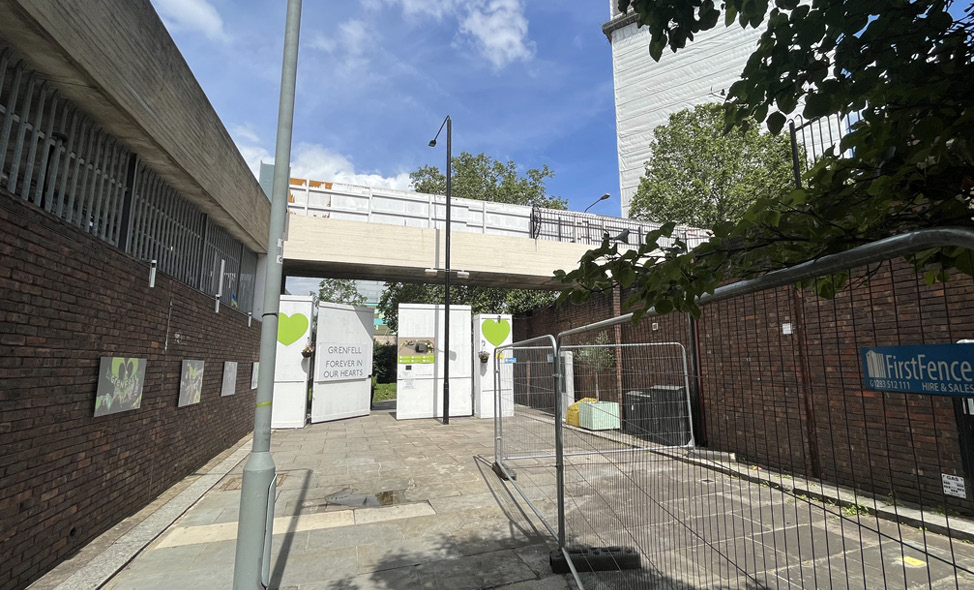 The area next to grenfell tower