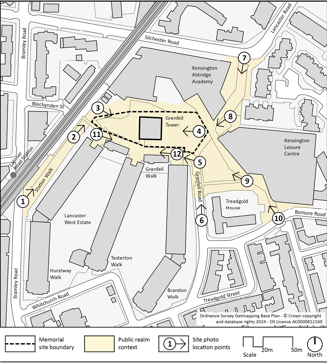 A plan of possible locations
